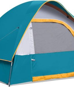 Camping Tent 4 Person, Waterproof Windproof Tent with Rainfly Easy Set up-Portable Dome Tents for Camping