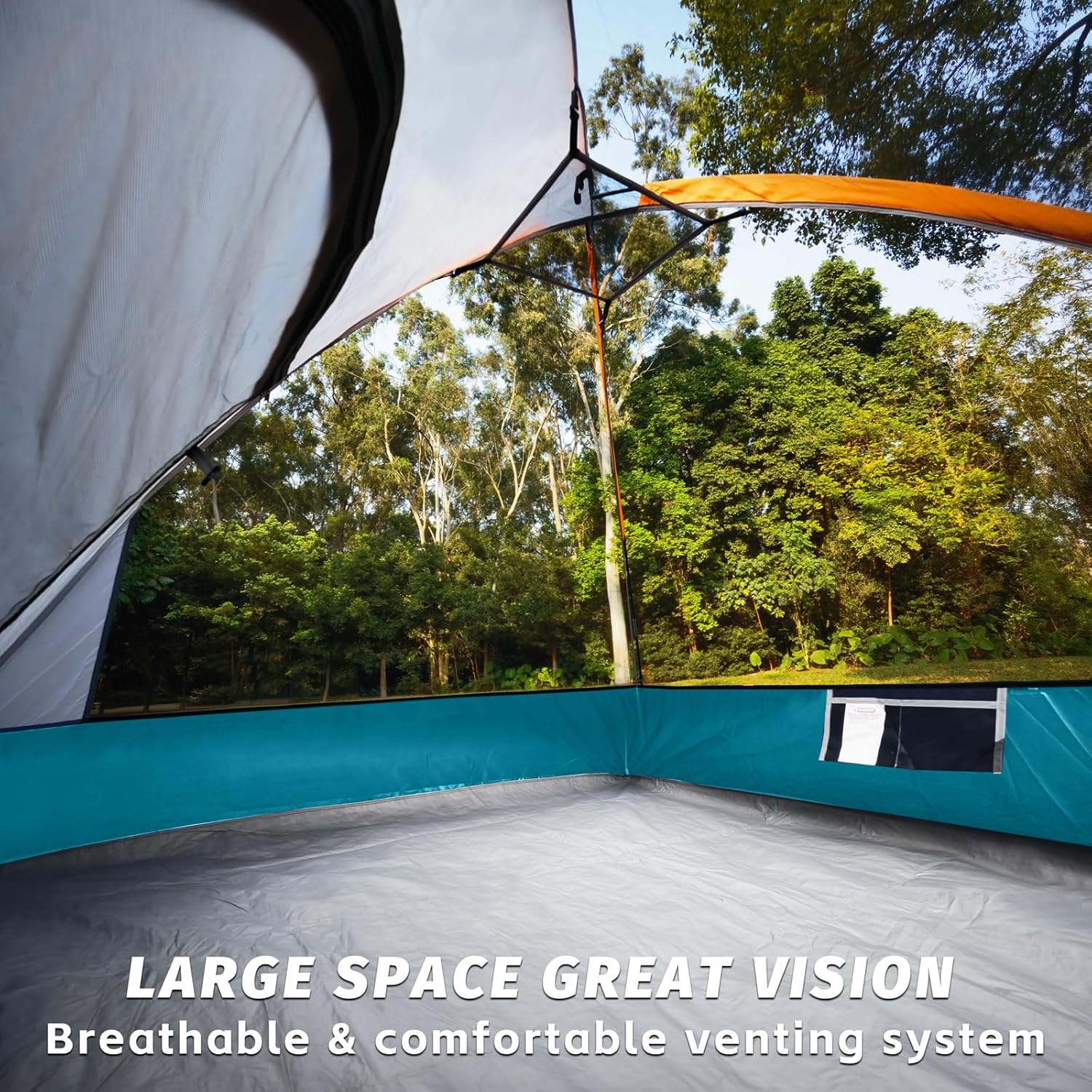 Camping Tent 4 Person, Waterproof Windproof Tent with Rainfly Easy Set up-Portable Dome Tents for Camping - Image 5