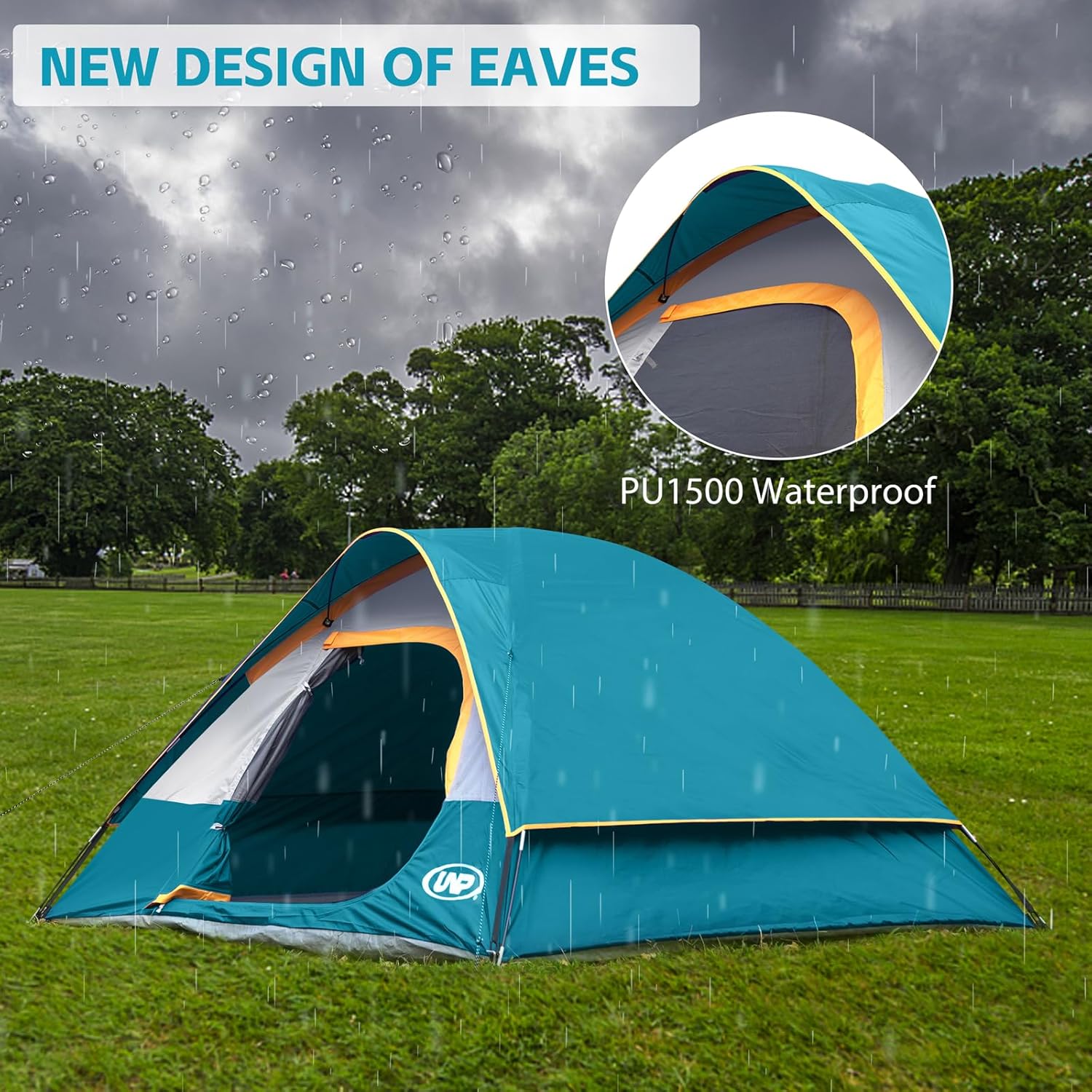 Camping Tent 4 Person, Waterproof Windproof Tent with Rainfly Easy Set up-Portable Dome Tents for Camping - Image 6